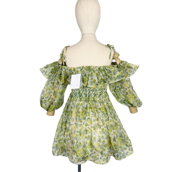 Dear Jose Off The Shoulder Mini Dress Floral Print Size Small NWT - Picture 6 of 13
